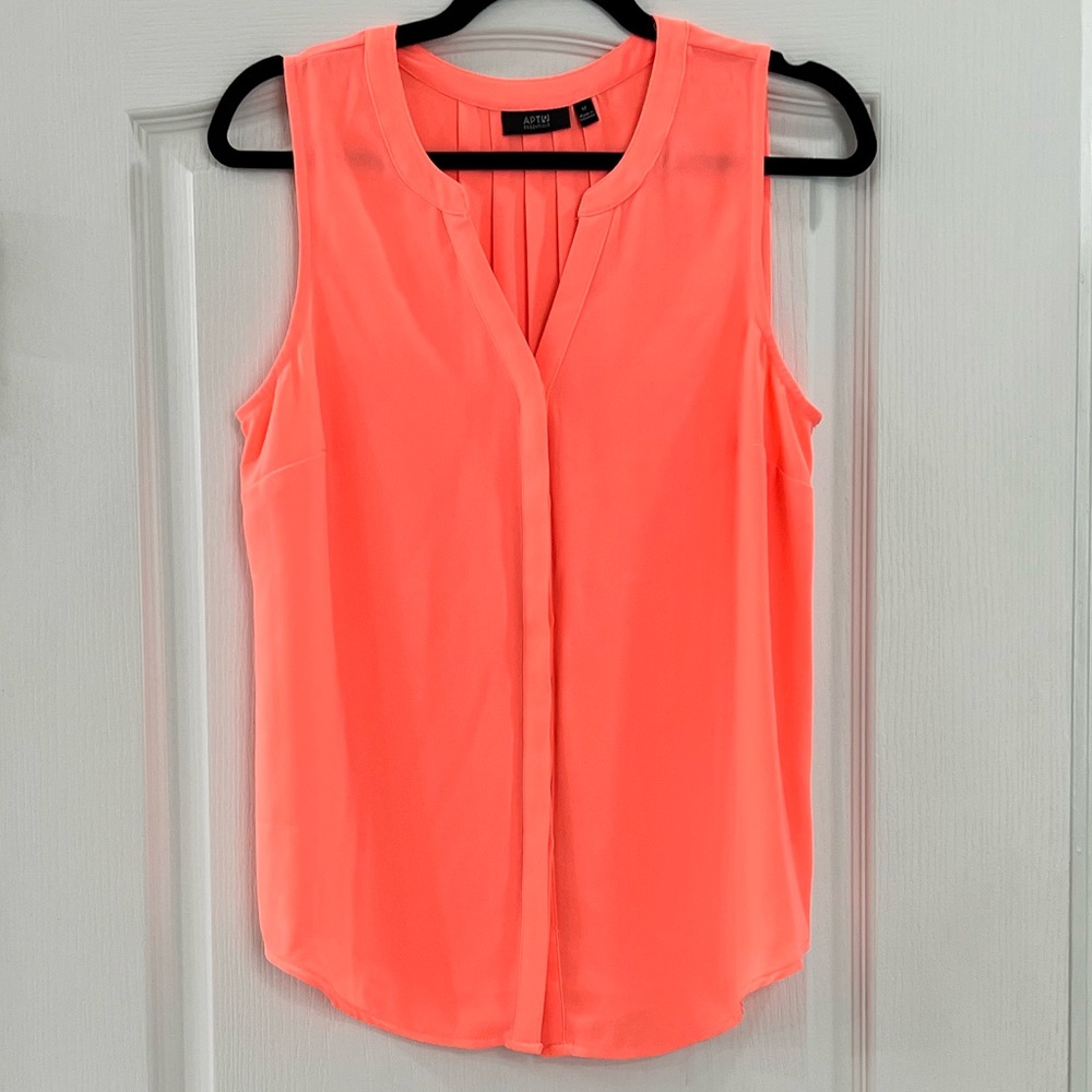 Apt. 9 Sleeveless Coral Blouse